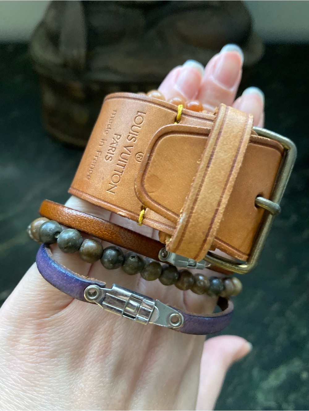 Louis Vuitton Leather Strap Bracelet